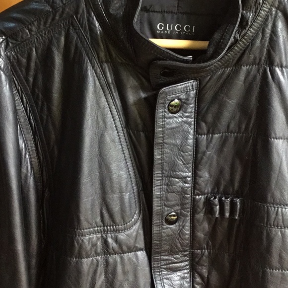 Gucci Black Leather Hunting Jacket - Picture 6 of 16